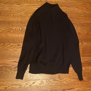 Navy Blue Hugo Boss Large Turtleneck Sweater